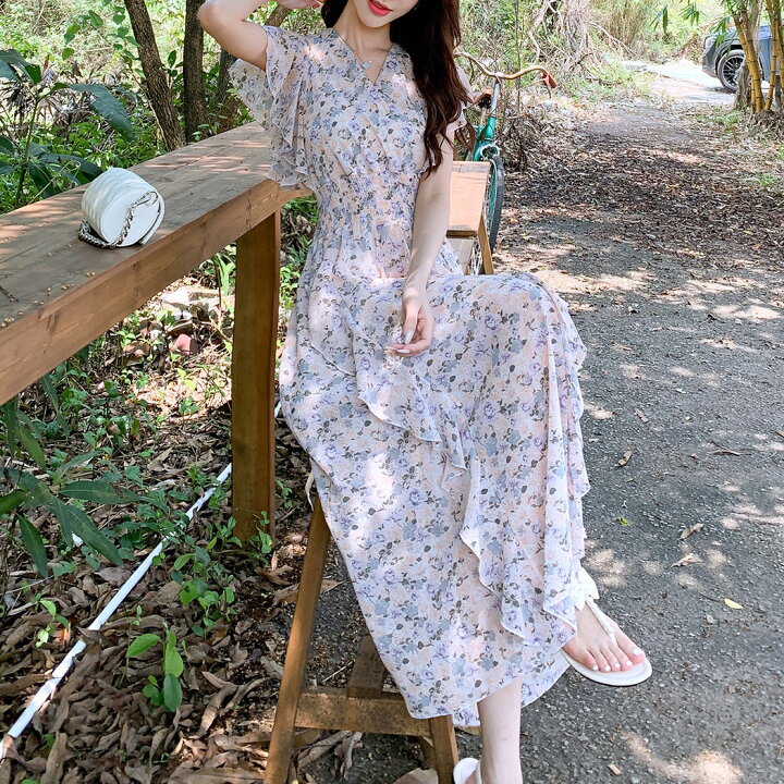 楽天市場】ワンピース 夏 レディース 半袖 フリル おしゃれ 大人 