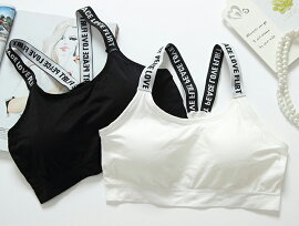 レーサーバックスポーツブラサポートブラブラジャー単品レディースアシックス正規品下着女の子ノンワイヤーシンプル無地ロゴチェストバンドインナー大人伸縮性ありパッド取り外し可運動ヨガトレーニングウォーキングランニングジム黒ピーコート