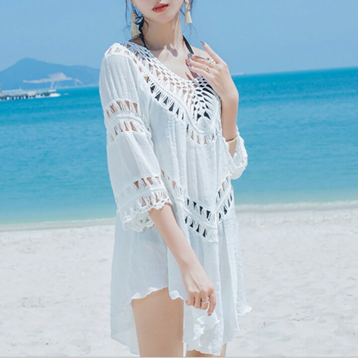 楽天市場 ワンピース クロシェ編み レディース オールインワン 七分袖 ショート丈 クロスオーバー 体型カバー 透け レース ヘムスカート風 クロシェ 水着の上から 総柄 薄手 マンダリンスリーブ ビーチファッション ボヘミアン お洒落 可愛い シンプル エレガント 楽天市場 ワンピース クロシェ編み レディース オールインワン 七分袖 ショート丈 クロスオーバー 体型カバー 透け レース ヘムスカート風 クロシェ 水着の上から 総柄 薄手 マンダリンスリーブ ビーチファッション ボヘミアン お洒落 可愛い シンプル エレガント