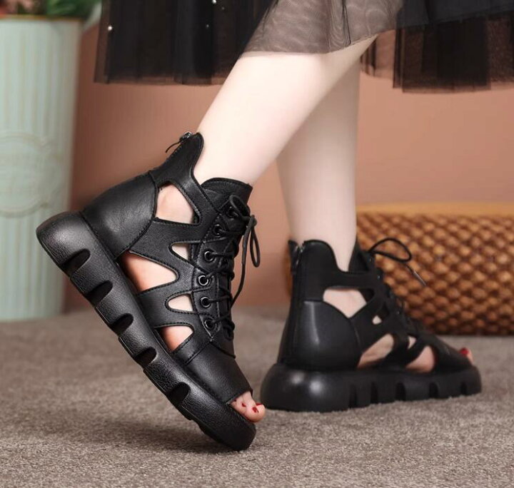 楽天市場】サマーブーツ グラディエーター ブーツサンダル レディース  