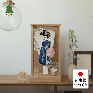 おしゃれ 羽子板 かわいい コンパクト インテリア 国産 天然木 てづくり お正月飾り 女の子 木製 ナチュラル ケース飾り ことのかほり羽子板 みお Nケース 0188