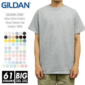 Tシャツ 無地 メンズ ビッグサイズ 【メール便可 1着290円】【楽天最安値に挑戦】gildan(ギルダン) 6.0オンス 2000 2xl 3xl 半袖夏 夏服 半袖 厚手 スポーツ ダンス カラフル カラー 運動会 文化祭 イベント お揃い ストリート スタッフ ルームウエア 部屋着