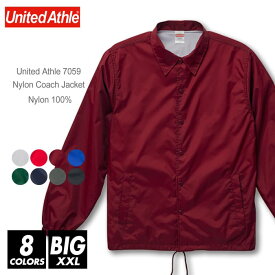 ナイロン コーチ ジャケット メンズ united athle (ユナイテッドアスレ) 7059-01 xxl コーチジャケット 秋 冬 スポーツ ダンス 運動会 文化祭 イベント お揃い 親子 カップル コーデ ランニング ジョギング ダイエット ビッグサイズ 大きいサイズ