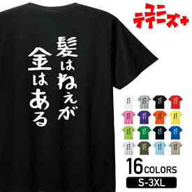 【髪はねぇが金はある】 ハゲ はげ 薄毛 AGA ゆる文字 おもしろ ネタ 半袖 Tシャツメンズ レディース ユニセックス ホワイト ブラック グレー レッド ピンク パープル オレンジ イエロー ネイビー ブルー グリーン