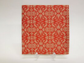 【メール便対象※ご希望の方】【茶道具】【裏千家】古ふくさ（古ぶくさ　古帛紗）山羊花卉文錦