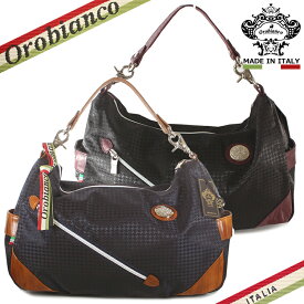 オロビアンコ ショルダーバッグ Orobianco SILVESTRA 当店限定別注 シルベストラ メンズ ユニセックス 斜め掛け 2WAY カジュアル 本革 革 ブランド 千鳥格子 リモンタナイロン/レザー DIDAL LIMONTA ネイビー/ブラウン 通勤バッグ イタリア製