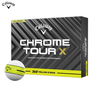 �y6/1-6/30 �G���g���[�Ń|�C���g3�{�z�L�����E�F�C �N�����c�A�[X 360 �C�G���[ �X�g���C�v�{�[�� CHROME TOUR X 360° YELLOW STRIPE 1�_�[�X �S���t�{�[��