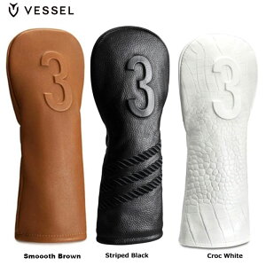 �y6/1-6/30 �G���g���[�Ń|�C���g3�{�zVESSEL LUX �w�b�h�J�o�[ LUX HEADCOVER EMBOSSED �t�F�A�E�F�C�p HC1123