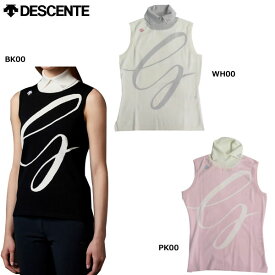 【12/1-31限定●全品P3倍（エントリー要）】デサントゴルフ タートルネックスリーブレスニット DGWTJA00