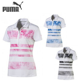 プーマ　WOMENS BLOOM STRIPE GOLF POLO 572213 レディース　US メール便対応可（260円）