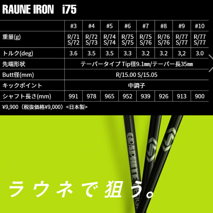 楽天市場】グラファイトデザイン RAUNE IRON ラウネ アイアン i75  