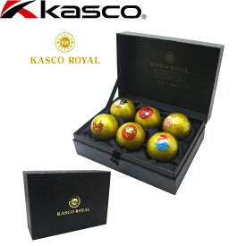 キャスコ ロイヤル3 和柄 ゴルフボール KASCO ROYAL 3 【6個入】純金入