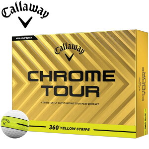 �y�䂤�p�P�b�g�p�t�z���z�L�����E�F�C CHROME TOUR 360° YELLOW STRIPE�{�[�� 1�_�[�X �C�G���[ Callaway �N�����c�A�[ �X�g���C�v
