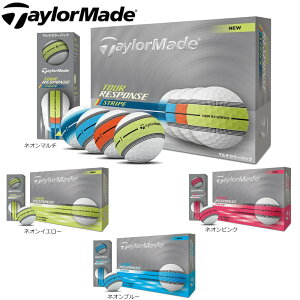 �e�[���[���C�h 2025 �c�A�[ ���X�|���X �X�g���C�v �{�[�� Taylormade TOUR RESPONSE STRIPE NEON �l�I�� 1�_�[�X12������