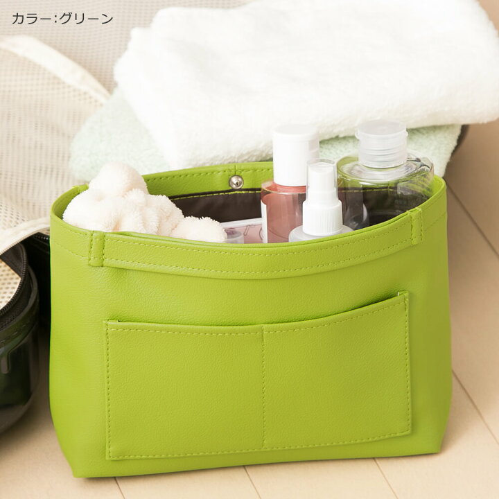 楽天市場】楽天1位 PVC レザー バッグインバッグ 「ansac」 カラー 
