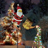 クリスマス飾りライト ソーラーライト サンタクロース ガーデンライト 2個 1個 セット LEDガーデンライト…