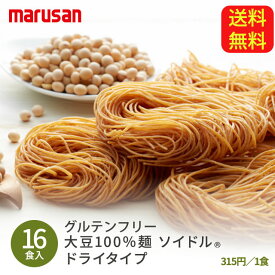 大豆100％麺 ソイドル ドライタイプ 16袋セット　 グルテンフリー