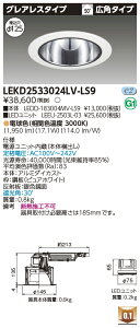 ���� LEKD2533024LV-LS9 LED�_�E�����C�g 2500���j�b�g�����`DL�O���A���X