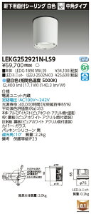 ���� LEKG252921N-LS9 �V�[�����O�_�E�����C�g 2500���j�b�g�����`DL����CL