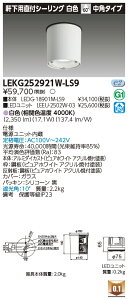 ���� LEKG252921W-LS9 �V�[�����O�_�E�����C�g 2500���j�b�g�����`DL����CL