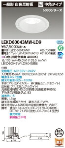 ���Ń��C�e�b�N LEKD60043MW-LD9 (LEKD60043MWLD9�j�_�E�����C�g ��̌`DL6000��ʌ`���F��125 LED�g�ݍ������i�󒍐��Y�i�j