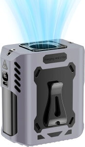 ベルトファン 腰掛け扇風機 強力 携帯扇風機 首掛け/腰掛け/卓上 5段階風量調節 静音設計 8000mAh大容量 熱中症対策 アウトドア/屋外作業/オフィス用