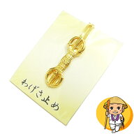 四国八十八ヶ所用輪袈裟止め【三鈷杵金色】（首の後ろで白衣にとめて固定するタイプ）【襟止め 首止め 襟…