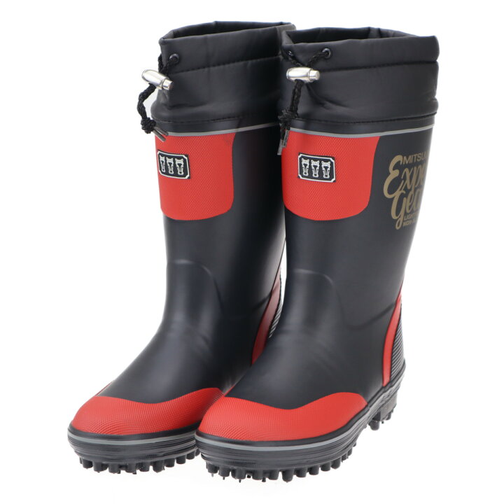 楽天市場 メンズ 男性用 紳士 スパイクブーツ42muns 防寒スパイクブーツ シューズ 靴 冬用 軽量設計 スパイクピン内蔵 レインブーツ ミツウマ ブラック てくてく 楽天市場店