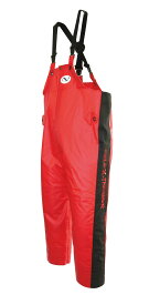 【数量限定販売】阪神素地 サロペット RA53K レッド ツートンカラー胸付ズボン 上着 漁師カッパ 水産合羽 漁師 レインパンツ マリンズボン 防水 釣り 畜産 加工業 アウトドア フィッシングウェア 水産カッパ 水産サロペット