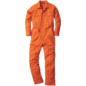 【6Lサイズ】桑和 メンズ レディース オールシーズン素材 長袖ツナギ服 オーバーオール 続服9300 オレンジ
