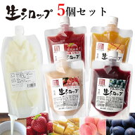 フルーツのかき氷シロップ 氷屋さんちの削氷 〔けずりひ〕 おすすめ5個セット 【冷凍】