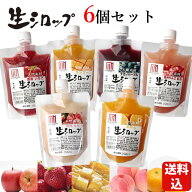 【送料込】 フルーツのかき氷シロップ 氷屋さんちの削氷 〔けずりひ〕 生シロップ6個セット 【冷凍】