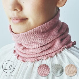シルク&オーガニックコットン 二重織ネックウォーマー （18cm） ライブコットン 【メール便可】