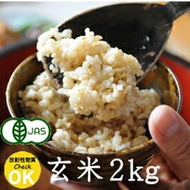 長野県産 JAS有機 れんげ米 玄米・2kg