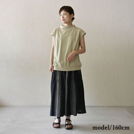 【20％OFF】オーガニックコットン フレンチスリーブトップ シサム工房 【メール便可】