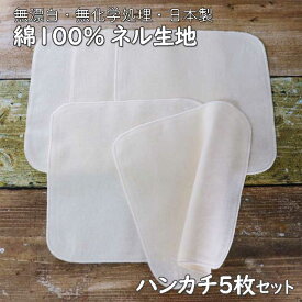【5％OFF】白うさぎ　布ナプキン　ハンカチ5枚セット 【メール便可】