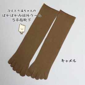 【楽天スーパーSALE 10％OFF】温ちゃんの冷えとり重ね履き靴下 ぽかぽか内絹外ウール 5本指靴下 【メール便可】