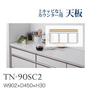 【関東送料無料】綾野製作所 / ユニット式食器棚 BASIS ベイシス / カウンター天板 奥浅 上面連結穴なし / TN-90SC2【代引き不可】