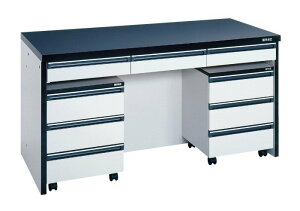 【先振込み送料無料】サカエ SAKAE / サイド実験台(キャビネットワゴン2台・引出し付) STA−15LAA SGA-15LAA後継【代金引換対象外】【配送時間指定不可】【サカエの大型商品は車上渡しです