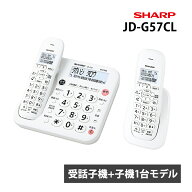 [全品P5倍8/4 20時〜要エントリー] デジタルコードレス電話機 受話子機+子機1台 ホワイト系 SHARP シャー…