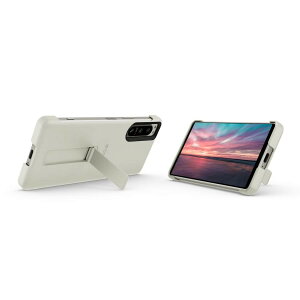 [1/25���� ���I�ōő�100���|�C���g�o�b�N] Style Cover with Stand for Xperia 5 IV Ecru White SONY �\�j�[ XQZ-CBCQ-C