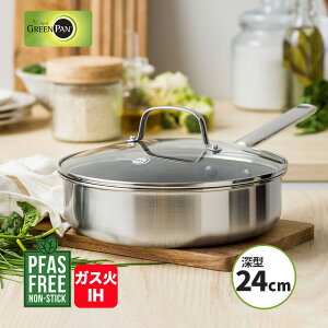 �[�^�t���C�p�� 24cm �K���X�W�t�� APEX IH�E�K�X�ΑΉ� PFAS�t���[ �t�b�f�s�g�p GREENPAN �H���Ή� ������� �O���[���p�� CC010632-104
