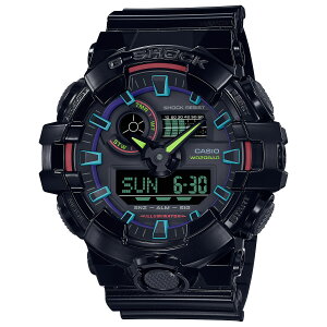 [9/10 Iōő100%|CgobN(vGg[)] G-SHOCK Virtual Rainbow Gamers RGB CASIO JVI GA-700RGB-1AJF