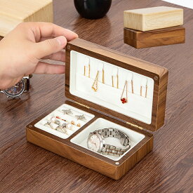 ジュエリーボックス 木製 小型 ジュエリーボックス 高級 アクセサリー収納 ジュエリーケース おしゃれ コンパクト アクセサリーケース 卓上 携帯用 持ち運び かわいい 小さい レディース メンズ 指輪 ピアス ネックレス ブレスレット リング アクセサリーボックス
