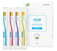 アトミ コンパクト歯ブラシ 1セット(8本入) 金粉入りブラシ ATOMY COMPACT TOOTHBRUSH 韓国コスメ ATOMY …