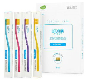 �A�g�~ �R���p�N�g���u���V 1�Z�b�g(8�{��) ��������u���V ATOMY COMPACT TOOTHBRUSH �؍��R�X�� ATOMY Atom�� �i�`�������R�X�� J00511 #8809014275563