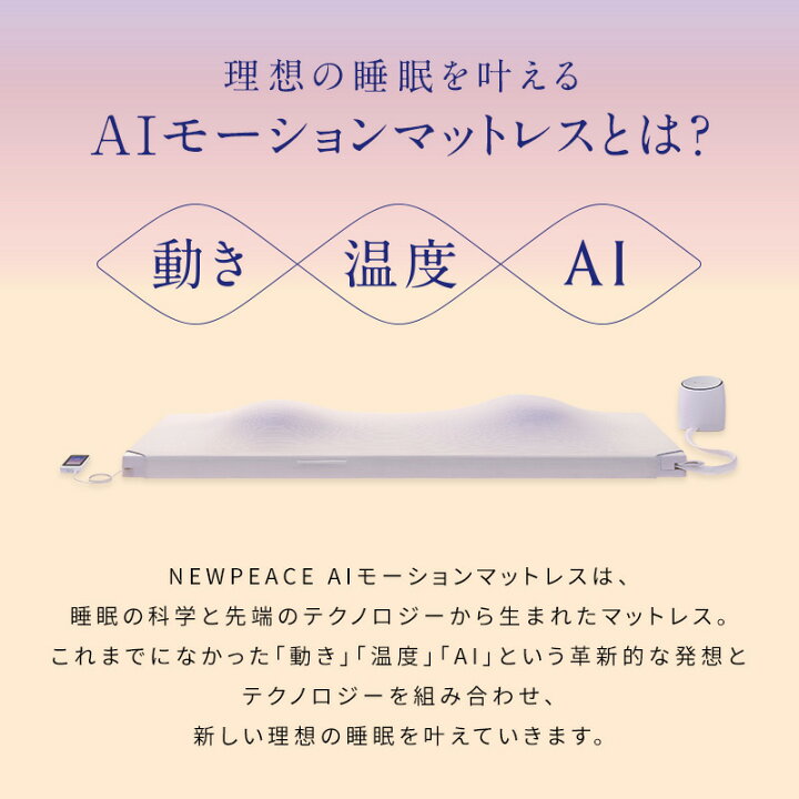 楽天市場】NEWPEACE AIモーションマットレス シングルセット 