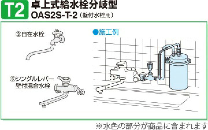 楽天市場】キッツ オアシックス 卓上式給水栓分岐型 壁付水栓用 OAS2S 