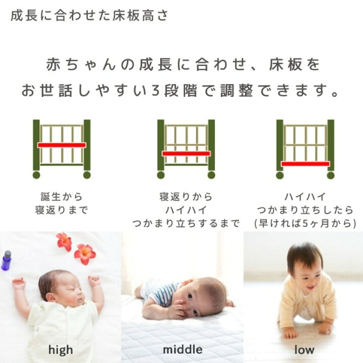 楽天市場】【代引不可】【ふとん付き】ベビーベッド ミニ アン 