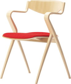 アームチェア 天童木工 T-3251WB-NT 張り地グレードD 模様替え インテリア 食卓 木製イス 木製椅子